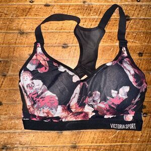 Victoria's Secret Black and Pink Sports Bra